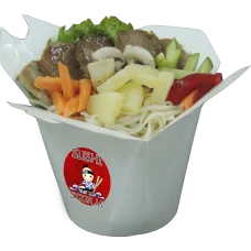 Лапша со свининой и овощами
